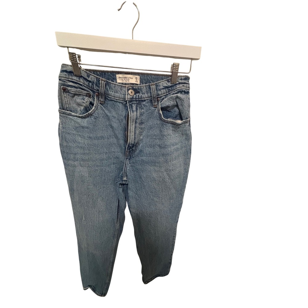 Abercrombie & Fitch The 90s Straight Ultra High Rise Jeans Medium Wash Size 28 6